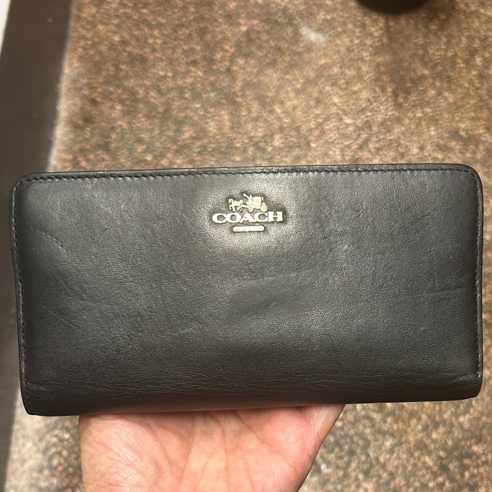 Coach Black Carriage and horses Wallet